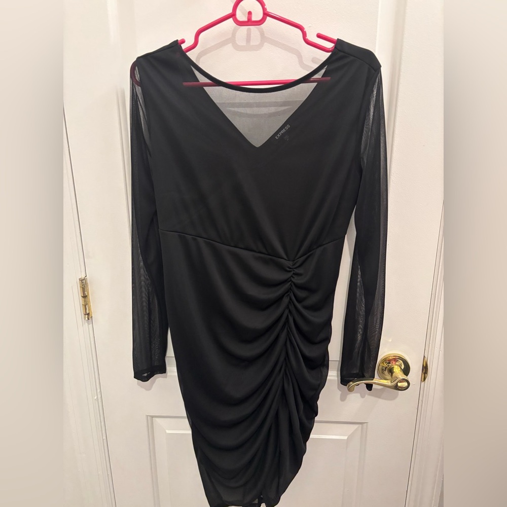 Express Black rouched dress